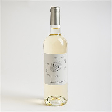 Etiquette de bouteille mariage tourbillon sentimental - Mise en situation