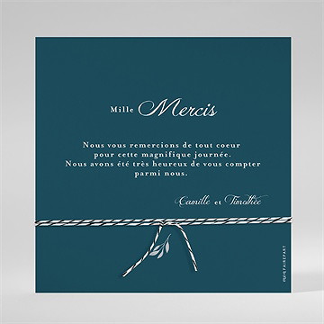 Remerciement mariage tourbillon sentimental - Dos du remerciement