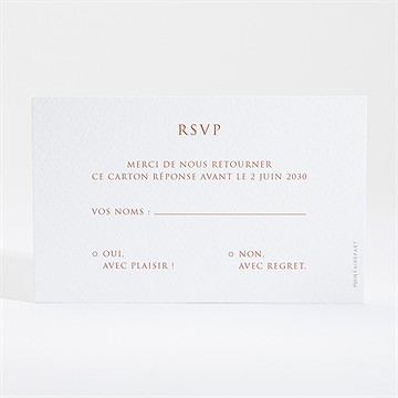 Carton réponse mariage love bracelet - Dos du carton