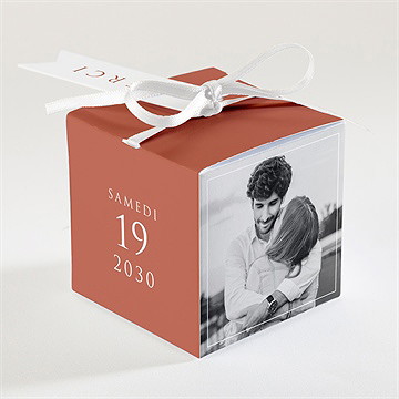 Boîte de dragées mariage love bracelet - Dos de la boîte