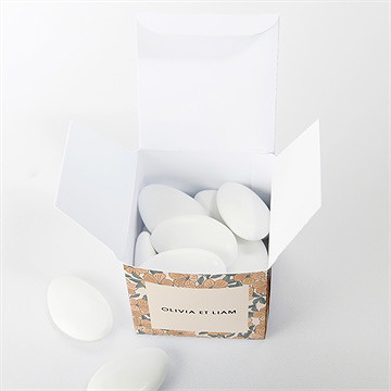 Boîte de dragées mariage lovely - Intérieur de la boîte