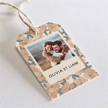 Etiquette mariage lovely bracelet carré plié