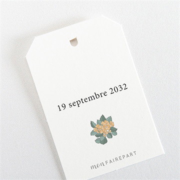 Etiquette mariage lovely - Dos de l'étiquette