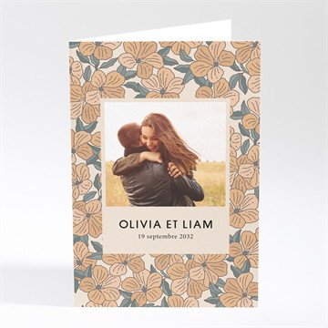 Menu mariage lovely bracelet carré plié