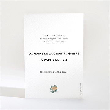 Carton d'invitation mariage lovely - Dos du carton