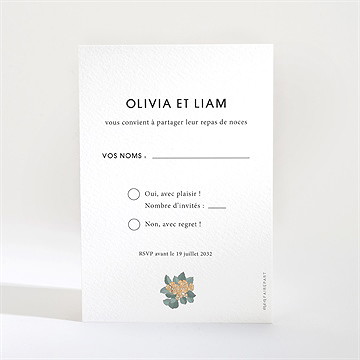 Carton réponse mariage lovely - Dos du carton