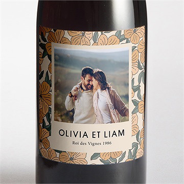 Etiquette de bouteille mariage lovely