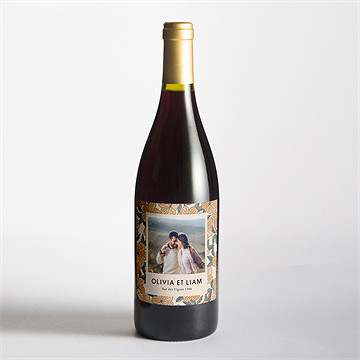 Etiquette de bouteille mariage lovely - Mise en situation