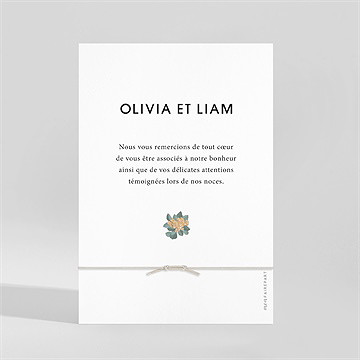 Remerciement mariage lovely bracelet - Dos de la carte