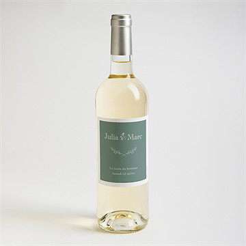 Etiquette de bouteille mariage let love grow - Mise en situation