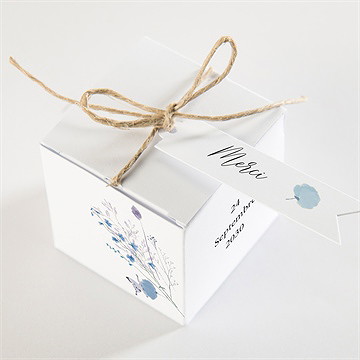 Boîte de dragées baptême baptême champêtre - Dessus de la boîte