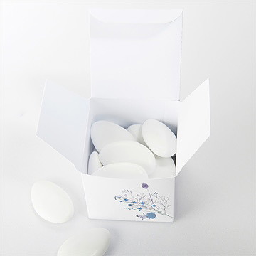 Boîte de dragées baptême baptême champêtre - Intérieur de la boîte