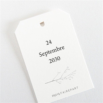 Etiquette baptême baptême champêtre - Dos de l'étiquette