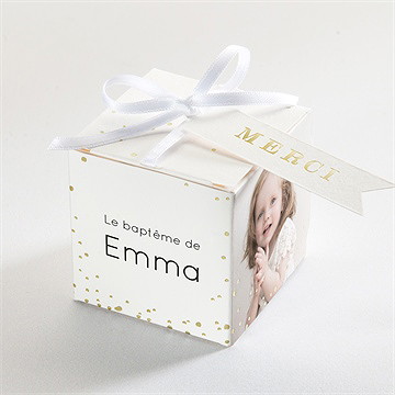 Boîte de dragées baptême petite chouchou