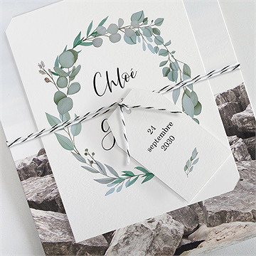 Faire-part mariage a l'unisson - Détail du faire-part