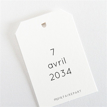 Etiquette baptême petite chouchou - Dos de l'étiquette