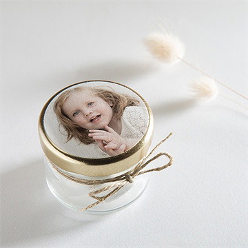 Sticker baptême petite chouchou - Mise en situation