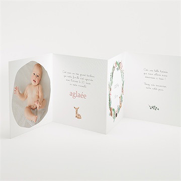 Faire-part naissance jolie pampa - Intérieur du faire-part