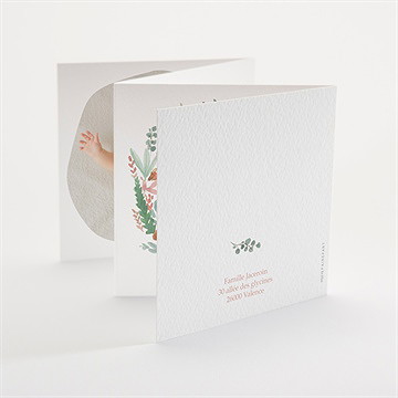 Faire-part naissance jolie pampa - Dos du faire-part