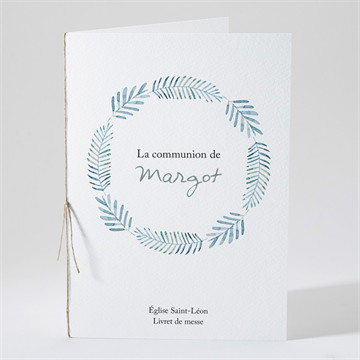 Livret de messe communion aquarelle sacrée