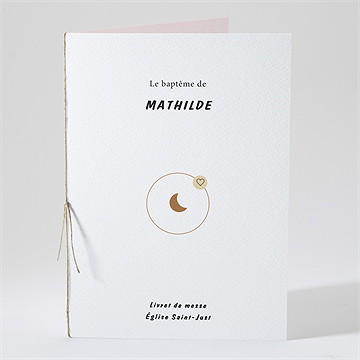 Livret de messe baptême cotillons et serpentins