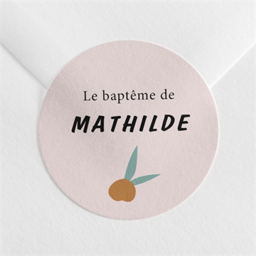 Sticker baptême cotillons et serpentins