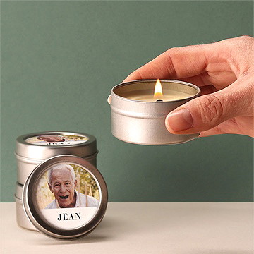 Bougie souvenir ornement - Bougie allumée