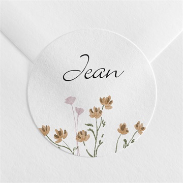 Stickers décès bracelet et fleurs