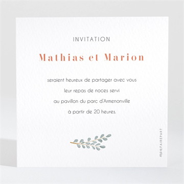 Carton d'invitation mariage fusion