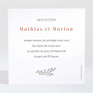 Carton d'invitation mariage fusion