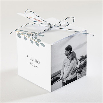 Boîte de dragées mariage fusion - Dos de la boîte