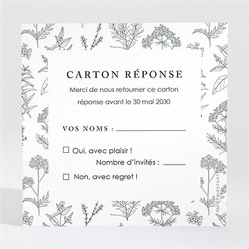 Carton réponse mariage love & co