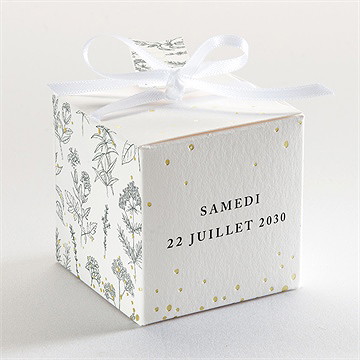 Boîte de dragées mariage love & co - Dos de la boîte