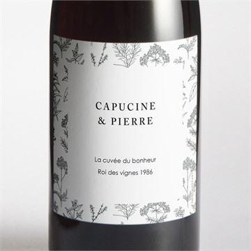 Etiquette de bouteille mariage love & co