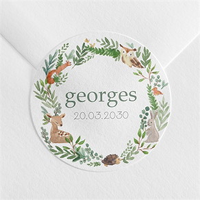 Sticker naissance tendre flore