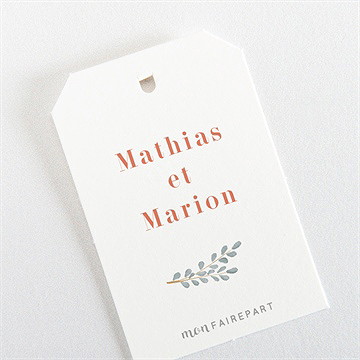 Etiquette mariage fusion - Dos de l'étiquette