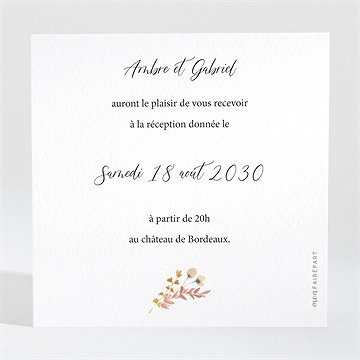 Carton d'invitation mariage incandescent