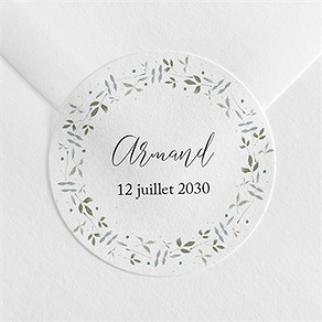 Sticker naissance doux message