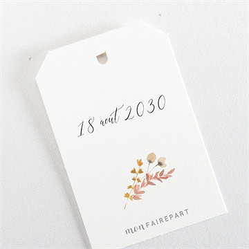 Etiquette mariage incandescent - Dos de l'étiquette