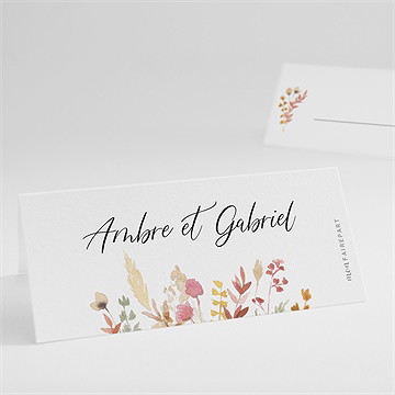 Marque-place mariage incandescent