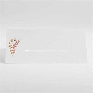 Marque-place mariage incandescent - Dos du marque-place