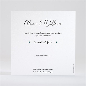 Save the Date mariage notre union - Dos de la carte