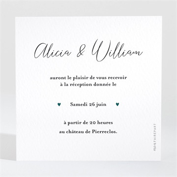 Carton d'invitation mariage notre union pocketfold