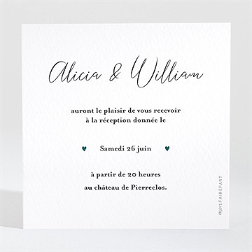 Carton d'invitation mariage notre union