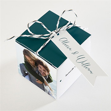 Boîte de dragées mariage notre union - Dessus de la boîte