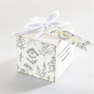 Boîte de dragées baptême voeux et jouy