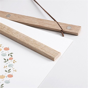 Affiche naissance petit mot d'amour - Détail des supports en bois