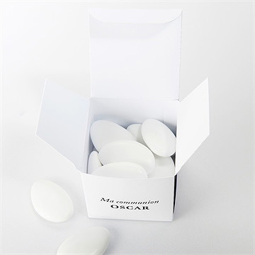 Boîte de dragées communion happy - Intérieur de la boîte