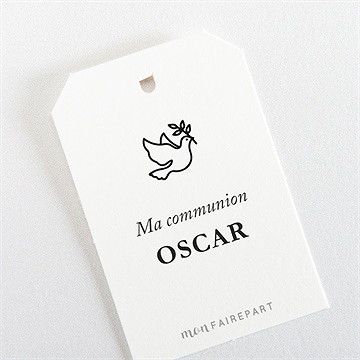 Etiquette communion happy - Dos de l'étiquette