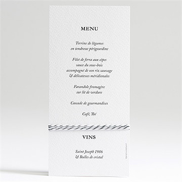 Menu communion happy - Dos du menu